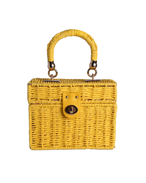 Imagem de BOLSA DE PALHA AMARELA