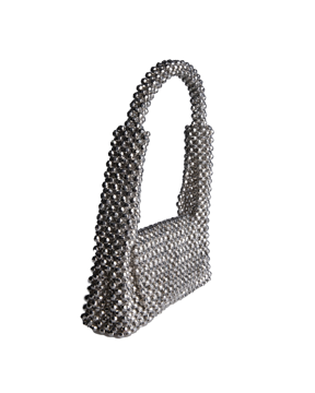 Imagem de BOLSA MIÇANGA BOLINHAS PRATA