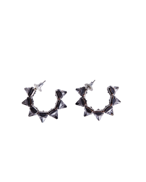 Imagem de BRINCO CHROMA HOOPS PRETO SWAROVSKI