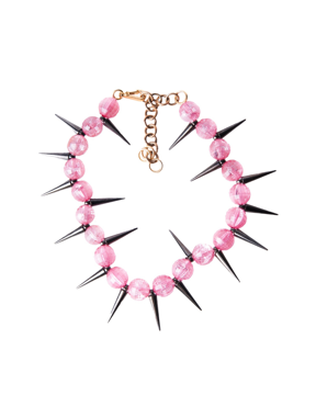 Imagem de COLAR BOLAS ROSA SPIKE MARTINS