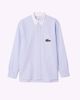Imagem de CAMISA LISTRADA AZUL E BRANCA COM LOGO LACOSTE
