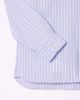 Imagem de CAMISA LISTRADA AZUL E BRANCA COM LOGO LACOSTE