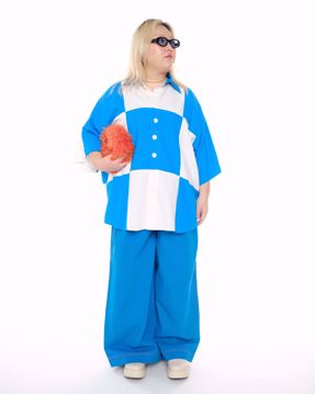 Imagem de CAMISA QUADRADOS AZUL BRANCO OVERSIZE MARTINS