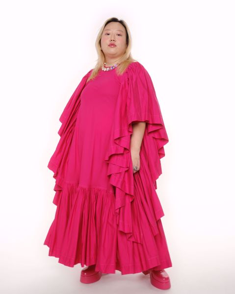 Imagem de VESTIDO ROSA BABADOS MARTINS