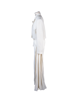Imagem de CONJUNTO CALÇA BLAZER CROPPED OFF WHITE CREME TEXTURA DOURADA APARTAMENTO 03