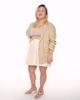Imagem de SHORTS SAIA BEGE PLISADA PLUS SIZE