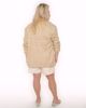 Imagem de SHORTS SAIA BEGE PLISADA PLUS SIZE