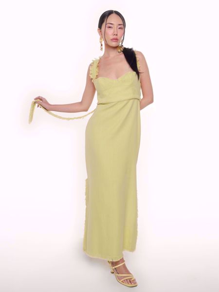 Imagem de VESTIDO DE LINHO VERDE ALUF