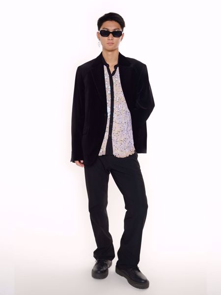 Imagem de BLAZER DE VELUDO PRETO