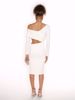 Imagem de VESTIDO ASSIMÉTRICO DE TRICÔ BRANCO
