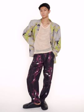 Imagem de CALÇA COM PREGAS PRETO E ROXO RADIOACTIVE FORCA