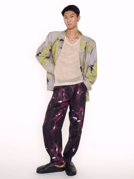 Imagem de CALÇA COM PREGAS PRETO E ROXO RADIOACTIVE FORCA