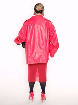 Imagem de JAQUETA BIKER VINIL VERMELHO PLUS SIZE