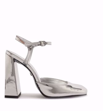 Imagem de SCARPIN PRATA SALTO BLOCO BICO QUADRADO SCHUTZ