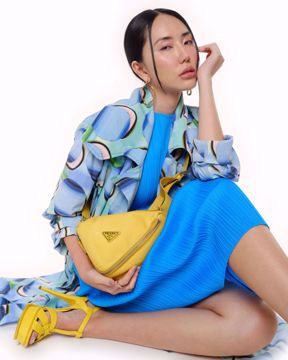 Imagem de VESTIDO MIDI AZUL ISSEY MIYAKE PLEATS PLEATS