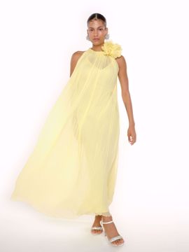 Imagem de VESTIDO LONGO DE CHIFON AMARELO BARBARA BELA