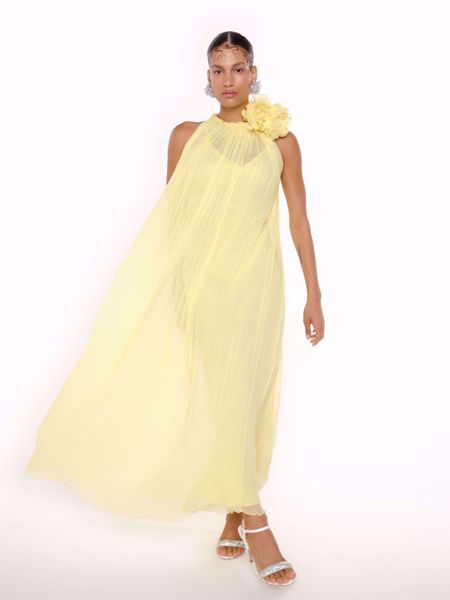 Imagem de VESTIDO LONGO DE CHIFON AMARELO BARBARA BELA