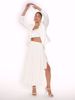 Imagem de SAIA MIDI OFF WHITE PREGAS MODEM