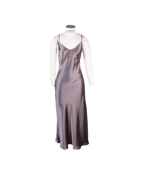 Imagem de VESTIDO SLIPDRESS DE CETIM MARROM ZARA