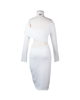 Imagem de VESTIDO ASSIMÉTRICO DE TRICÔ BRANCO