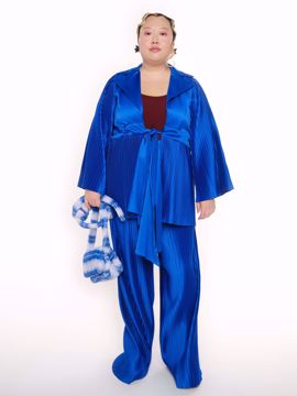 Imagem de CONJUNTO KIMONO E CALÇA PLISSADA AZUL NERIAGE