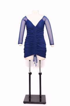 Imagem de VESTIDO CURTO AZUL MANGA TULE