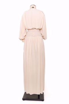 Imagem de VESTIDO LONGO OFF-WHITE MANGA BUFANTES VINTAGE