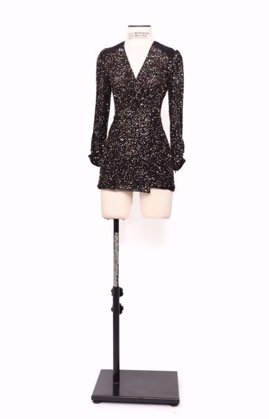 Imagem de VESTIDO PRETO PAETE ESTRELA MANGA LONGA