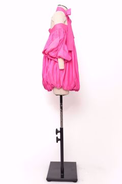 Imagem de VESTIDO BALONE PINK MANGA BUFANTE FITA PESCOÇO