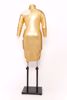 Imagem de VESTIDO CIRRE DOURADO MANGA LONGA GOLA ALTA RECORTE OMBRO LATERAL ESQUERDO