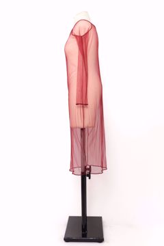 Imagem de VESTIDO TULE VERMELHO BORDO VINHO LONGO PLUS SIZE