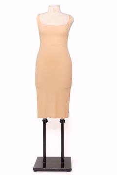 Imagem de VESTIDO BEGE NUDE CANELADO RECORT COSTAS