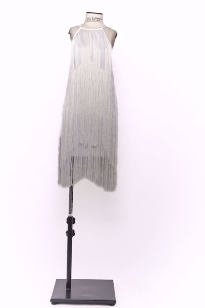 Imagem de VESTIDO FRENTE UNICA BRANCO OFF WHITE FRANJA LONGAS