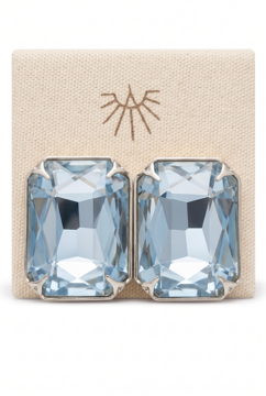 Imagem de BRINCO SOLITARIA CRISTAL PRATA GRANDE