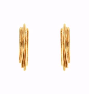 Imagem de BRINCO ARGOLA CAMADAS DOURADA